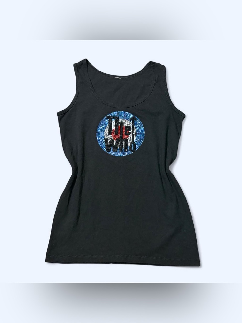 Black Rhinestone The Who Top!